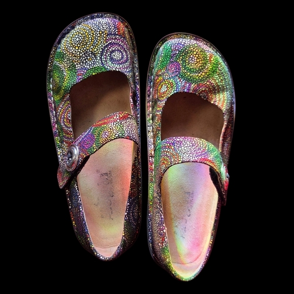 Alegria Paloma Mary Jane Shoes In Rainbow Size 6.5 - Picture 1 of 8